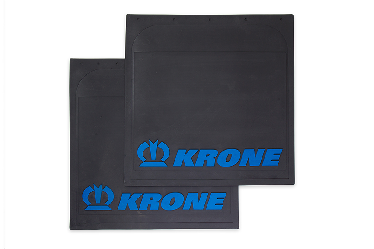Брызговики задние для прицепа (резина) KRONE синий знак (комплект из 2 шт.) 400*400