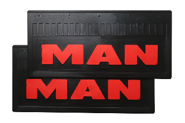 Брызговики задние MAN (LUX) с красной надписью 520*250 мм