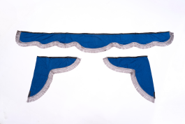 Ламбрекен лобового стекла и угол для КАМАЗ (Синий с серым)