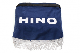 Ламбрекен лобового стекла и угол HINO (польская ткань) Синий с серым