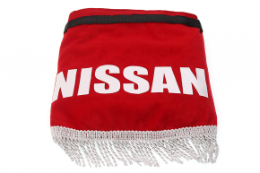 Ламбрекен лобового стекла и угол NISSAN (польская ткань) Красный с серым