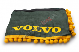 Ламбрекен лобового стекла и угол VOLVO (польская ткань) Зеленый с желтым