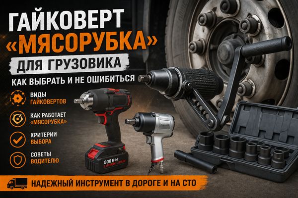 Гайковерт «мясорубка» для грузовика: как выбрать и чем отличается от обычного ключа
