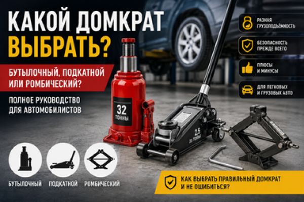 Какой домкрат выбрать: бутылочный, подкатной или ромбический?
