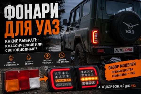Фонари для УАЗ: какие выбрать и чем современные светодиодные модели лучше штатных