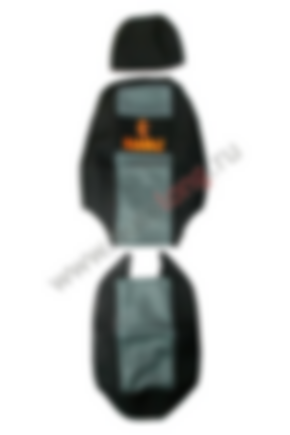 Чехол-сиденья для грузовиков модели ЕВРО Серый (2 высоких / 1 ремень с подголовниками)