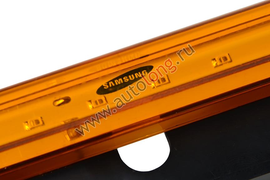 Габарит светодиодный  LONG Samsung c кронштейном Желтый (12-24V)
