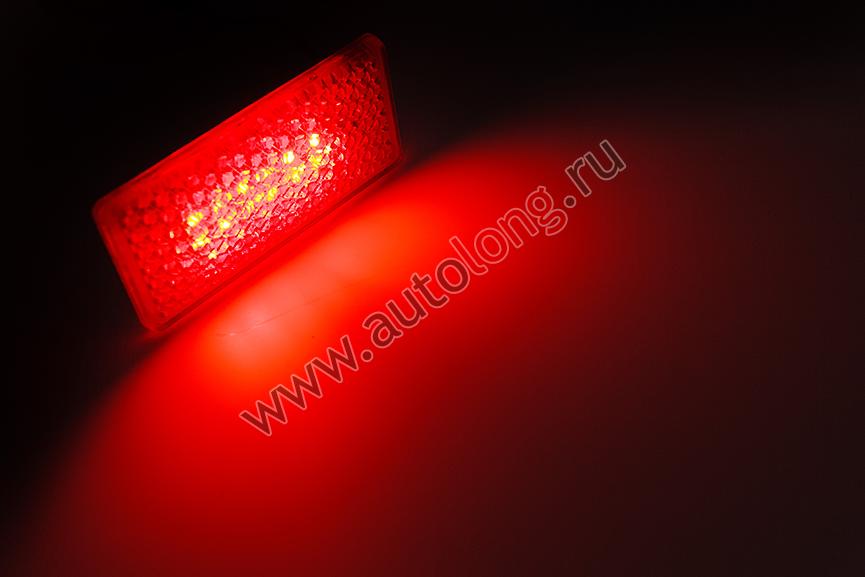 Катафот со светодиодом (красный)  YP 78 Россия