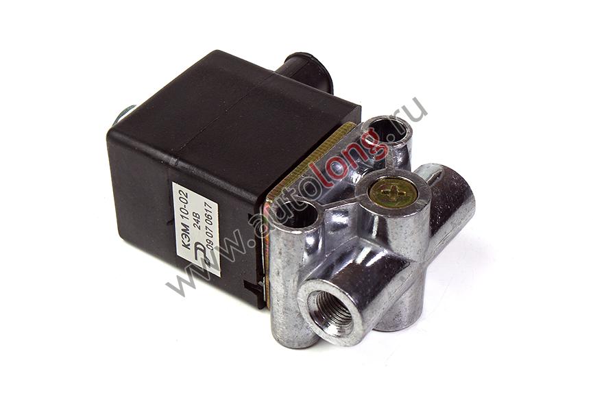 Клапан электромагнитный для грузовых машин МАЗ, УРАЛ 24V (Черный)