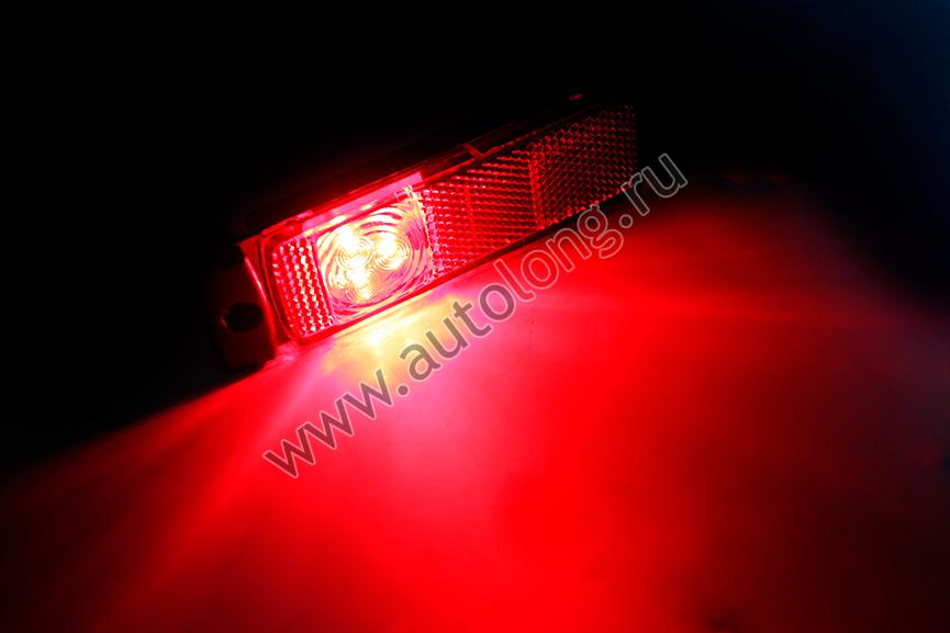 Указатель габарита (Маркерный) Красный LED 12-24В (Польша)