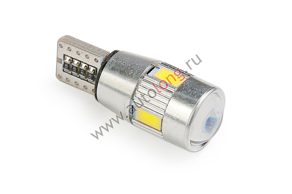 Лампа светодиодная 24В T10 6SMD 5630 canbus,round WHITE ФАНЛАЙТ Лампа светодиодная 24В T10 6SMD 5630 canbus,round WHITE ФАНЛАЙТ
