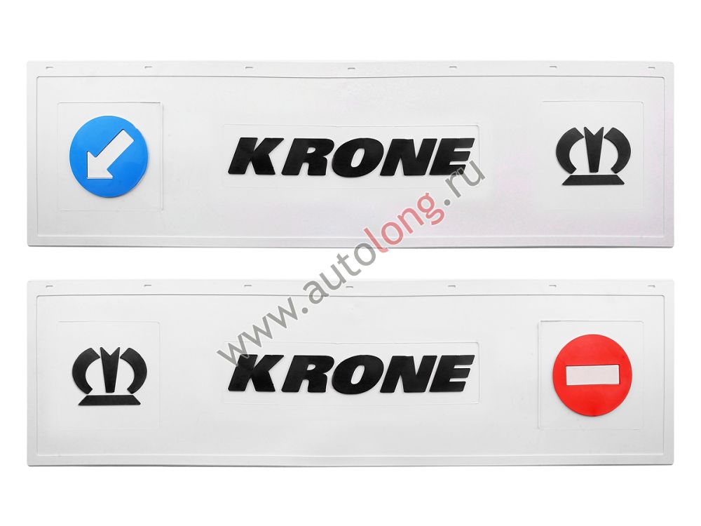 Брызговик длинномер из 2-х частей 1200*350 (белая резина) KRONE (стрелка корона ) LUX (Черная надпись) Брызговик длинномер из 2-х частей 1200*350 (белая резина) KRONE (стрелка корона ) LUX (Черная надпись)