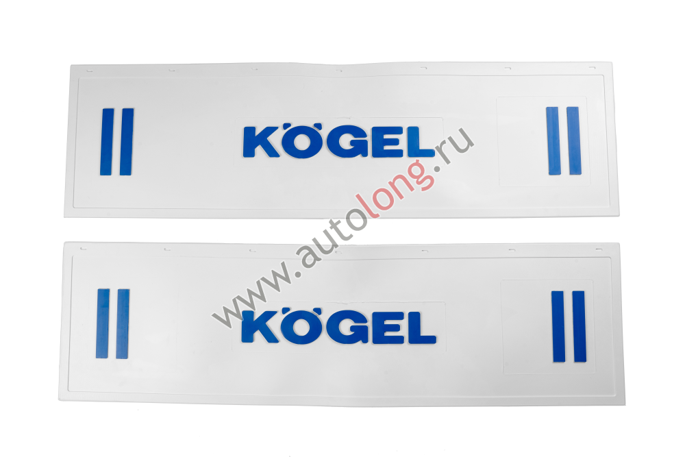 Брызговик длинномер из 2-х частей 1200*350 (белая резина) KOGEL LUX (Синяя надпись) Брызговик длинномер из 2-х частей 1200*350 (белая резина) KOGEL LUX (Синяя надпись)