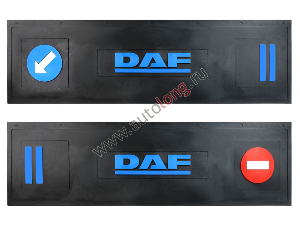 Брызговик длинномер из 2-х частей 1200*350 (черная резина) DAF (стрелка) LUX (Синяя надпись) Брызговик длинномер из 2-х частей 1200*350 (черная резина) DAF (стрелка) LUX (Синяя надпись)