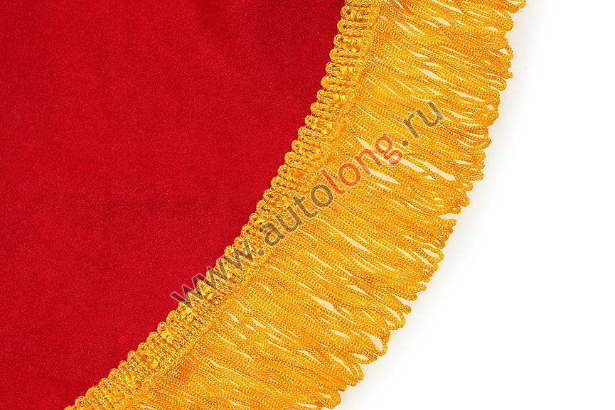 Ламбрекен лобового стекла и угол DAF (польская ткань) Красный с золотым