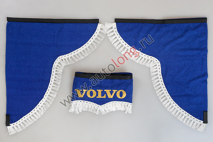 Ламбрекен лобового стекла и угол VOLVO (Синий с белым) материал Ламбрекен лобового стекла и угол VOLVO (Синий с белым) материал