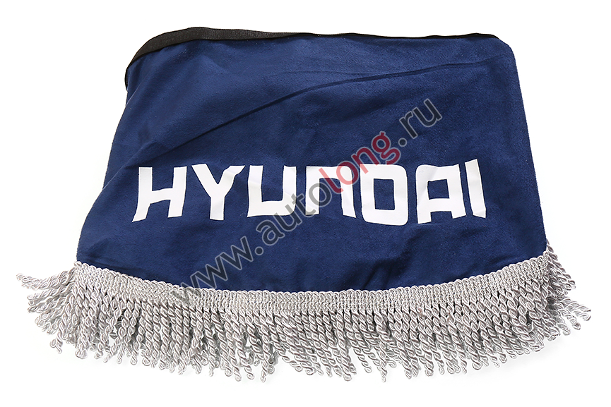 Ламбрекен лобового стекла и угол HYUNDAI (польская ткань) Синий с серым Ламбрекен лобового стекла и угол HYUNDAI (польская ткань) Синий с серым
