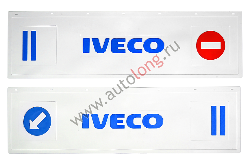 Брызговики длинномер из 2-х частей 1200*350 (белая резина) IVECO (стрелка) LUX (Синяя надпись) Брызговики длинномер из 2-х частей 1200*350 (белая резина) IVECO (стрелка) LUX (Синяя надпись)