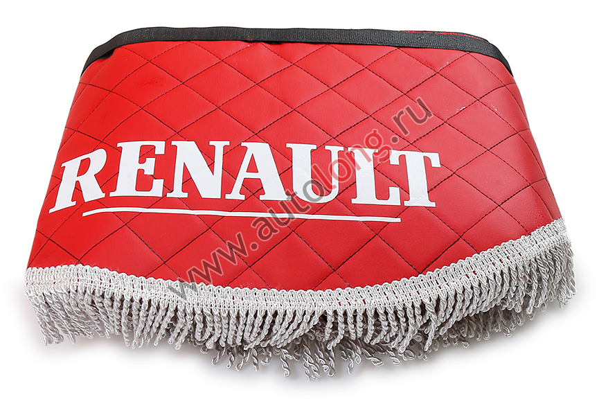 Ламбрекен лобового стекла и угол для грузовиков RENAULT эко-кожа (Красный с серым) Ламбрекен лобового стекла и угол для грузовиков RENAULT эко-кожа (Красный с серым)