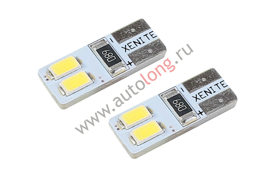 Лампа светодиодная 12В CAN410 Xenite (T10/W5W CANBUS) (Яркость 90Lm) 2 шт Лампа светодиодная 12В CAN410 Xenite (T10/W5W CANBUS) (Яркость 90Lm) 2 шт