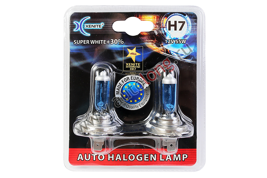 Лампа галогеновая 12V Xenite H7 (PX26d) Super white, 2 шт. Лампа галогеновая 12V Xenite H7 (PX26d) Super white, 2 шт.