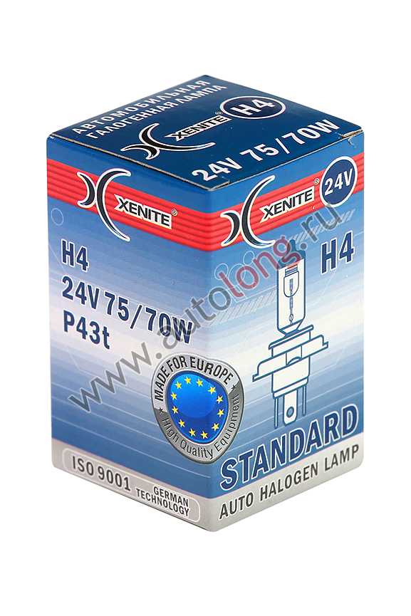 Лампа галогеновая Xenite H4 24В (P43t) Standard Лампа галогеновая Xenite H4 24В (P43t) Standard