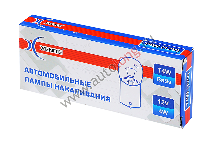 Лампа накаливания для автомобилей Xenite 12В T4W (Ba9s) Лампа накаливания для автомобилей Xenite 12В T4W (Ba9s)