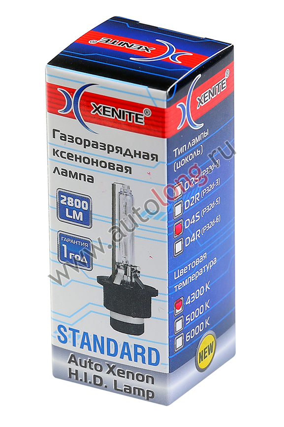 Ксеноновая лампа для авто Xenite D4S (4300K) P32d-5 купить по низким ...
