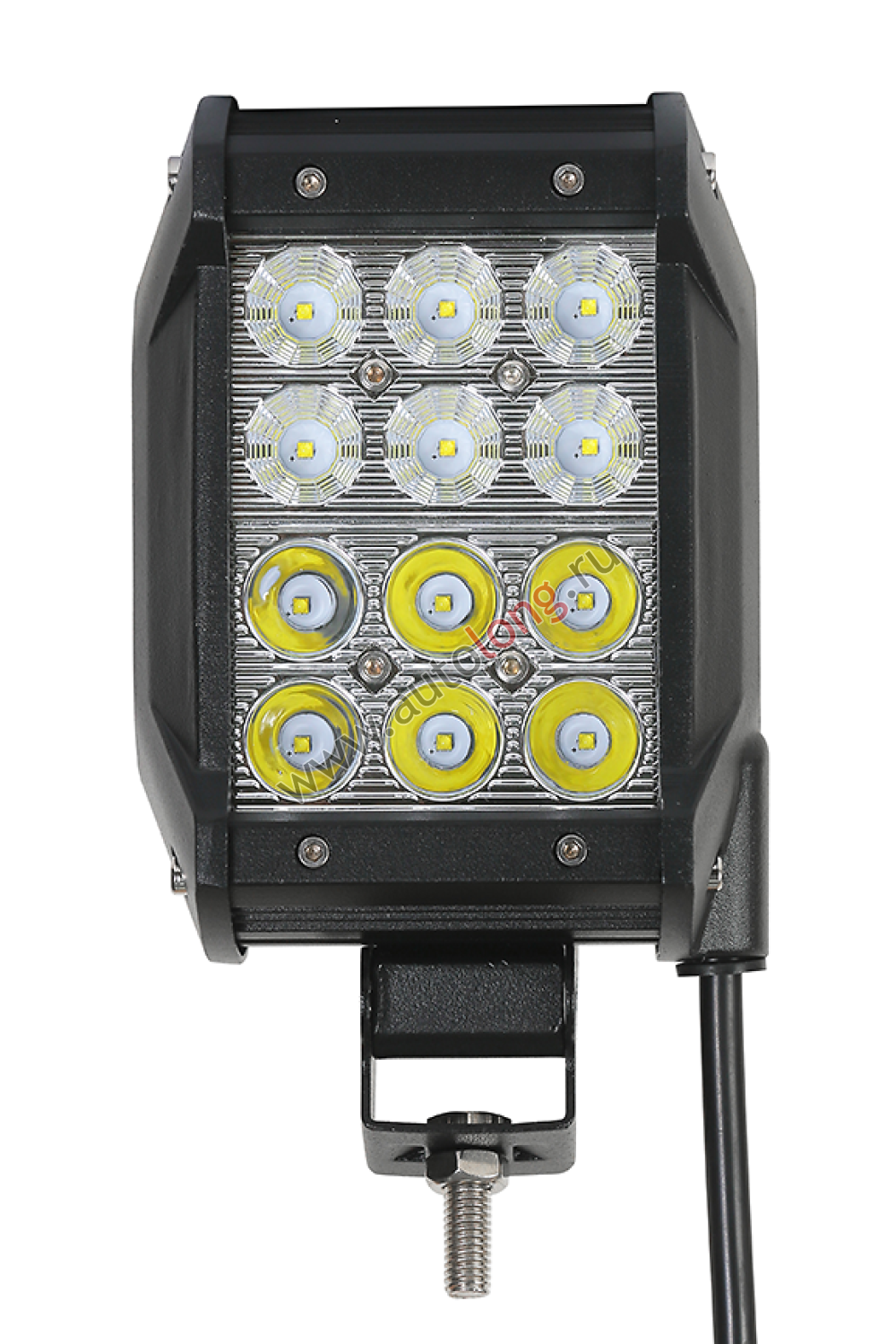 Фара светодиодная дополнительная 12-24В комбинированный свет (направленный/рассеянный) 12 диодов 36Вт (100*93*167 мм)