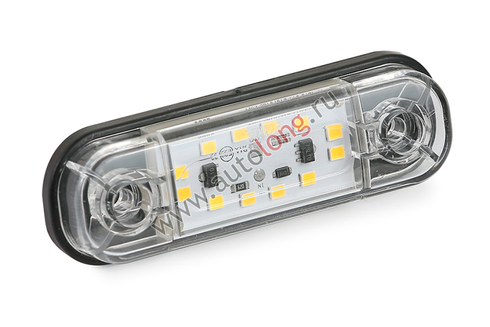 Огонь габаритный белый 12 LED 12/24В (аналог ОГ-40-12/79-01) Огонь габаритный белый 12 LED 12/24В (аналог ОГ-40-12/79-01)