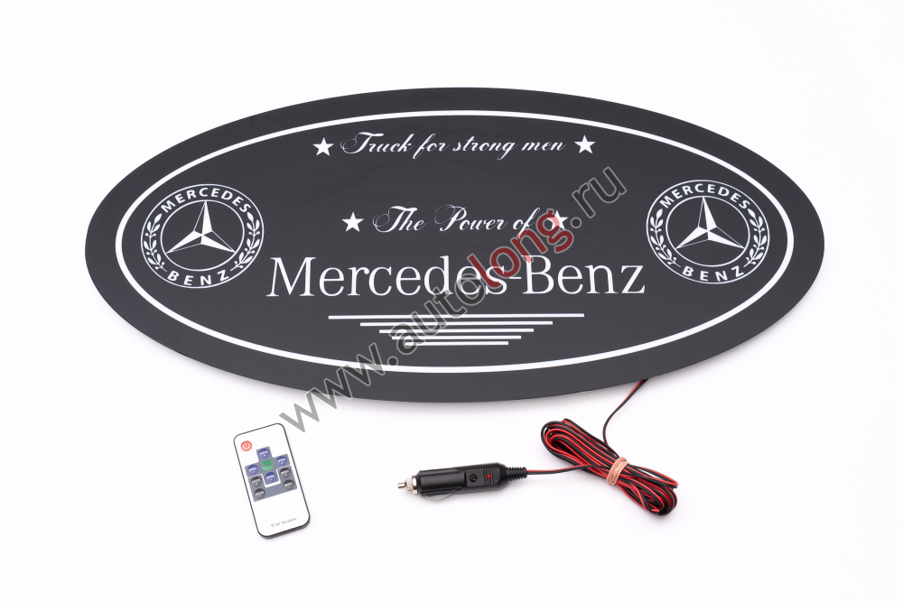 Табличка панно светящееся диодное в спальник MERCEDES (старый лого) 12-24 В (600*300) Табличка панно светящееся диодное в спальник MERCEDES (старый лого) 12-24 В (600*300)