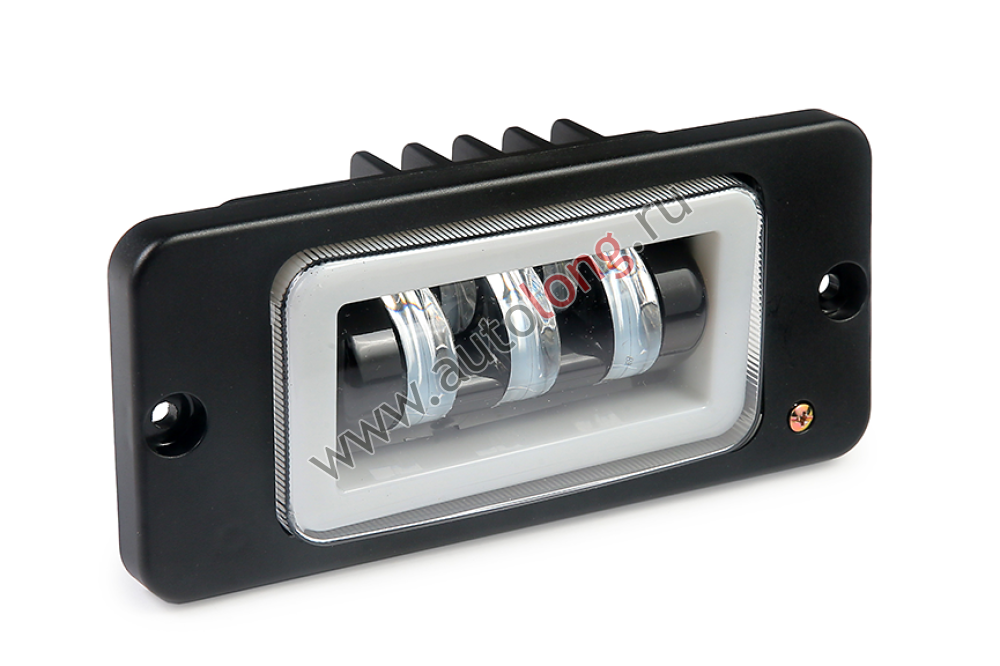 Фара противотуманная светодиодная 12/24В 3 линзы с ДХО 35.3743 LED (ан. WD-058) Фара противотуманная светодиодная 12/24В 3 линзы с ДХО 35.3743 LED (ан. WD-058)