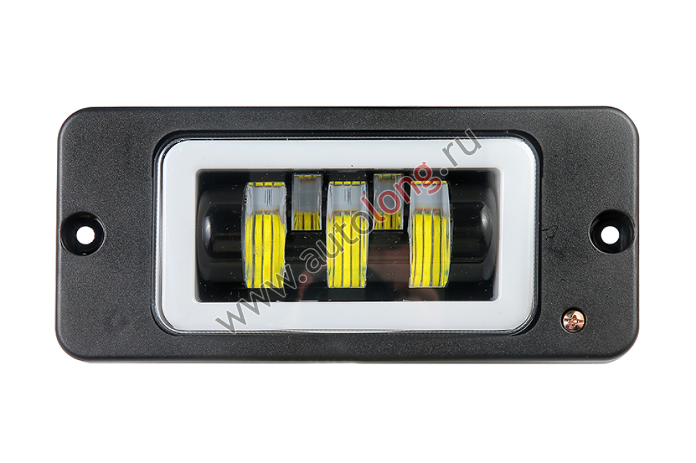 Фара противотуманная светодиодная 12/24В 3 линзы с ДХО 35.3743 LED (ан. WD-058) Фара противотуманная светодиодная 12/24В 3 линзы с ДХО 35.3743 LED (ан. WD-058)