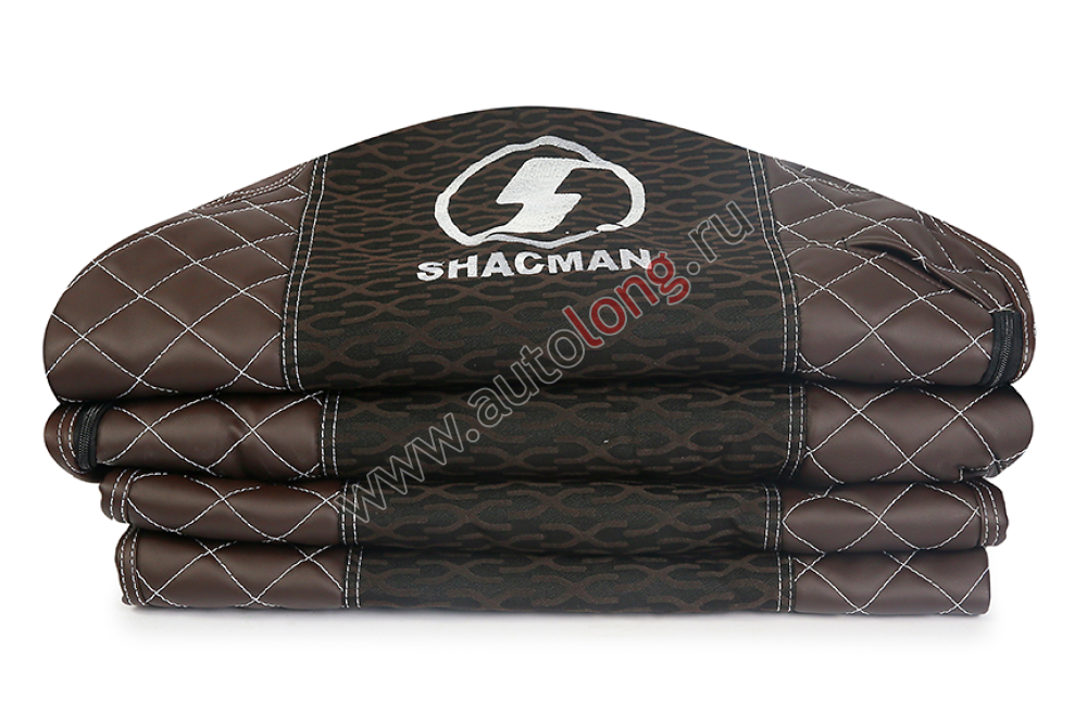 Чехлы сидений для грузовика SHACMAN 2021 (SH02) коричневая кожа и иксы (премиум) 08619 Чехлы сидений для грузовика SHACMAN 2021 (SH02) коричневая кожа и иксы (премиум) 08619