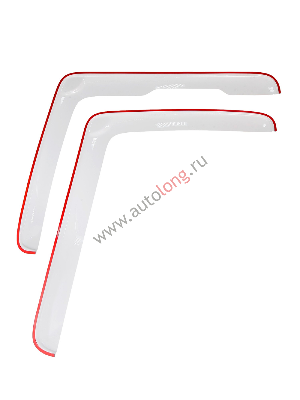 Дефлекторы окон HOWO T5G накладные (большой угол) Белые Дефлекторы окон HOWO T5G накладные (большой угол) Белые