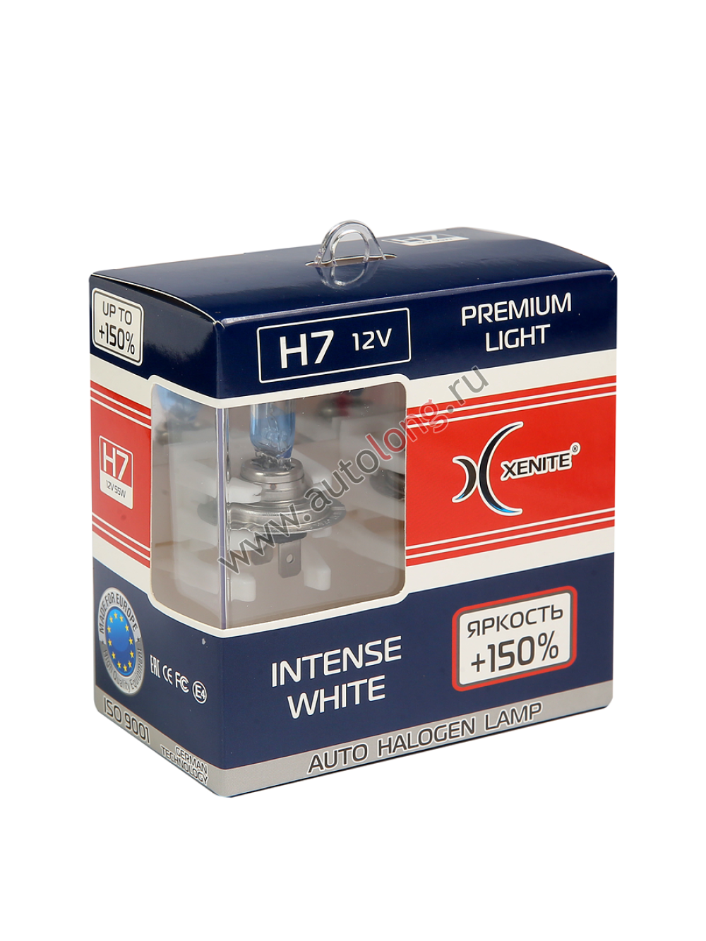 Лампы галогеновая 12В Xenite Premium INTENSE WHITE H7 55W (PX26d) (Яркость 150%) (упаковка 2 шт) Лампы галогеновая 12В Xenite Premium INTENSE WHITE H7 55W (PX26d) (Яркость 150%) (упаковка 2 шт)