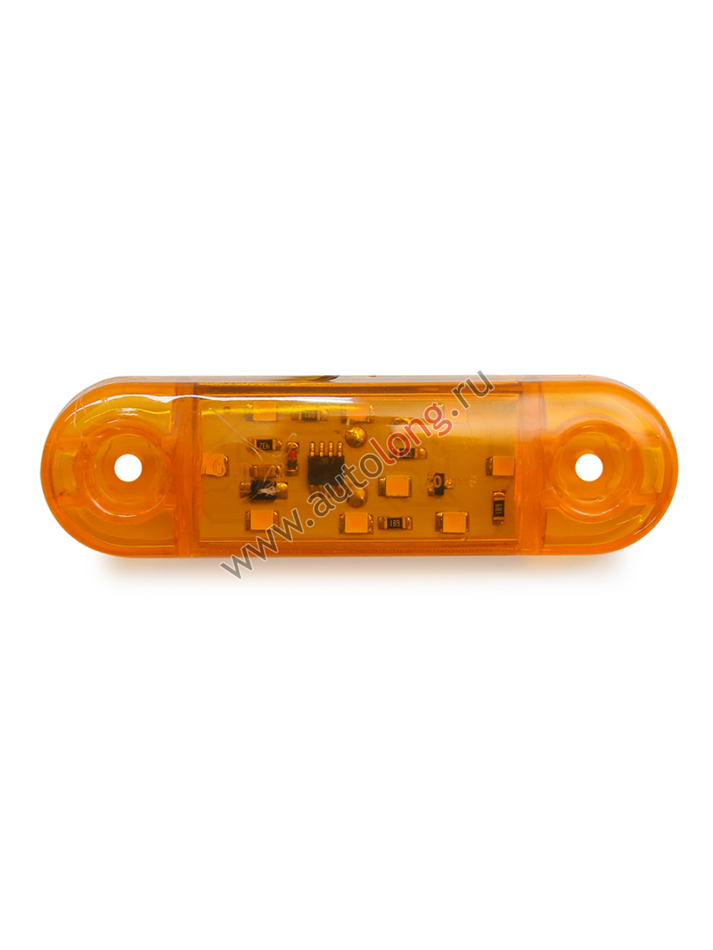Фонарь габаритный Желтый 12-24В 9-ти диодный 4364 LED (короткий) мигающий Фонарь габаритный Желтый 12-24В 9-ти диодный 4364 LED (короткий) мигающий