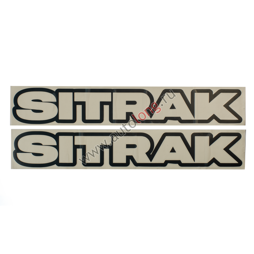 Наклейки на автомобиль SITRAK вырезанные Черные (8,5х50 см), комплект 2 шт. Наклейки на автомобиль SITRAK вырезанные Черные (8,5х50 см), комплект 2 шт.