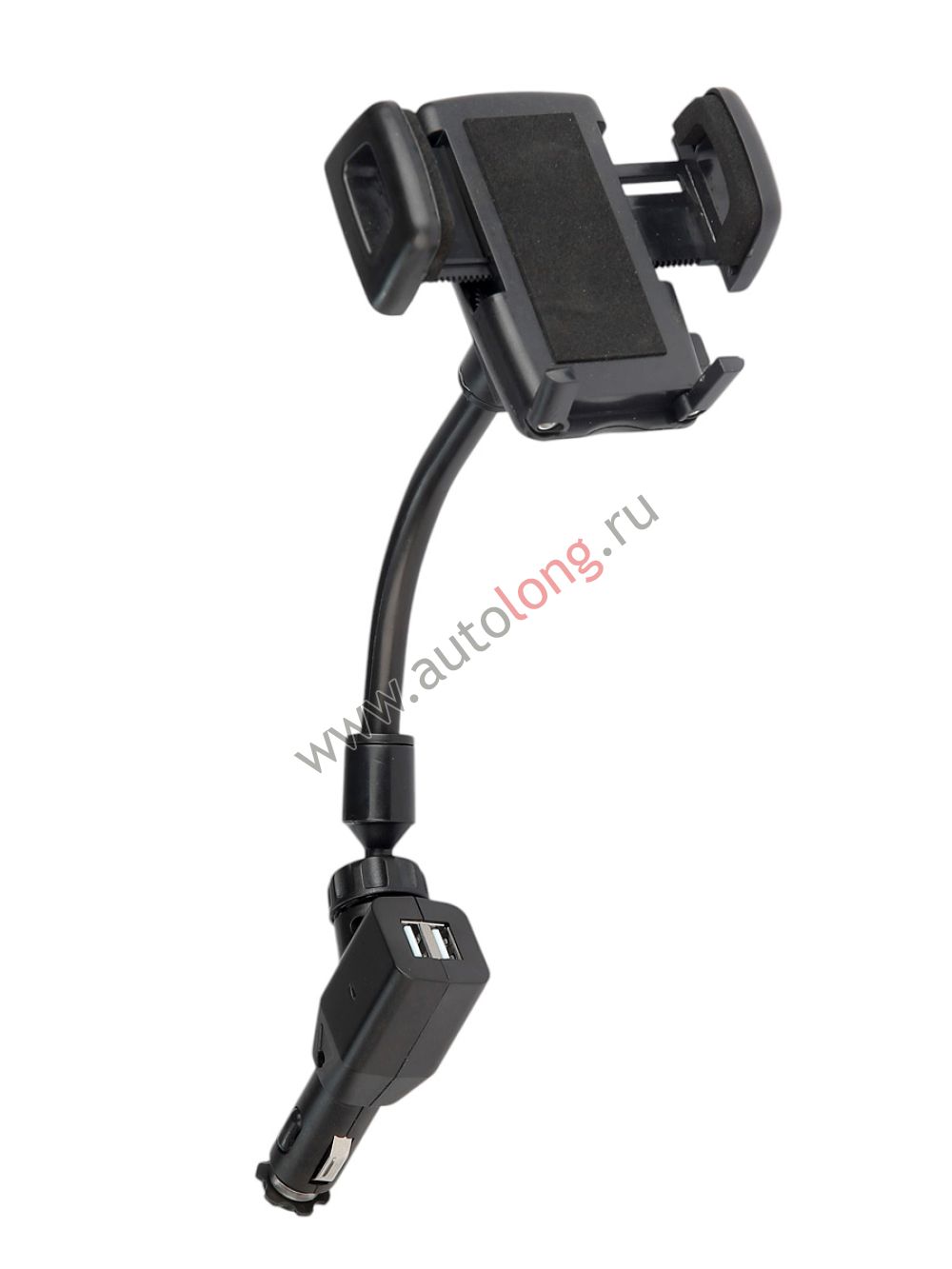 Автомобильный держатель телефона в прикуриватель с двумя USB разъемами Автомобильный держатель телефона в прикуриватель с двумя USB разъемами