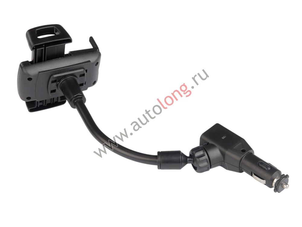 Автомобильный держатель телефона в прикуриватель с двумя USB разъемами Автомобильный держатель телефона в прикуриватель с двумя USB разъемами