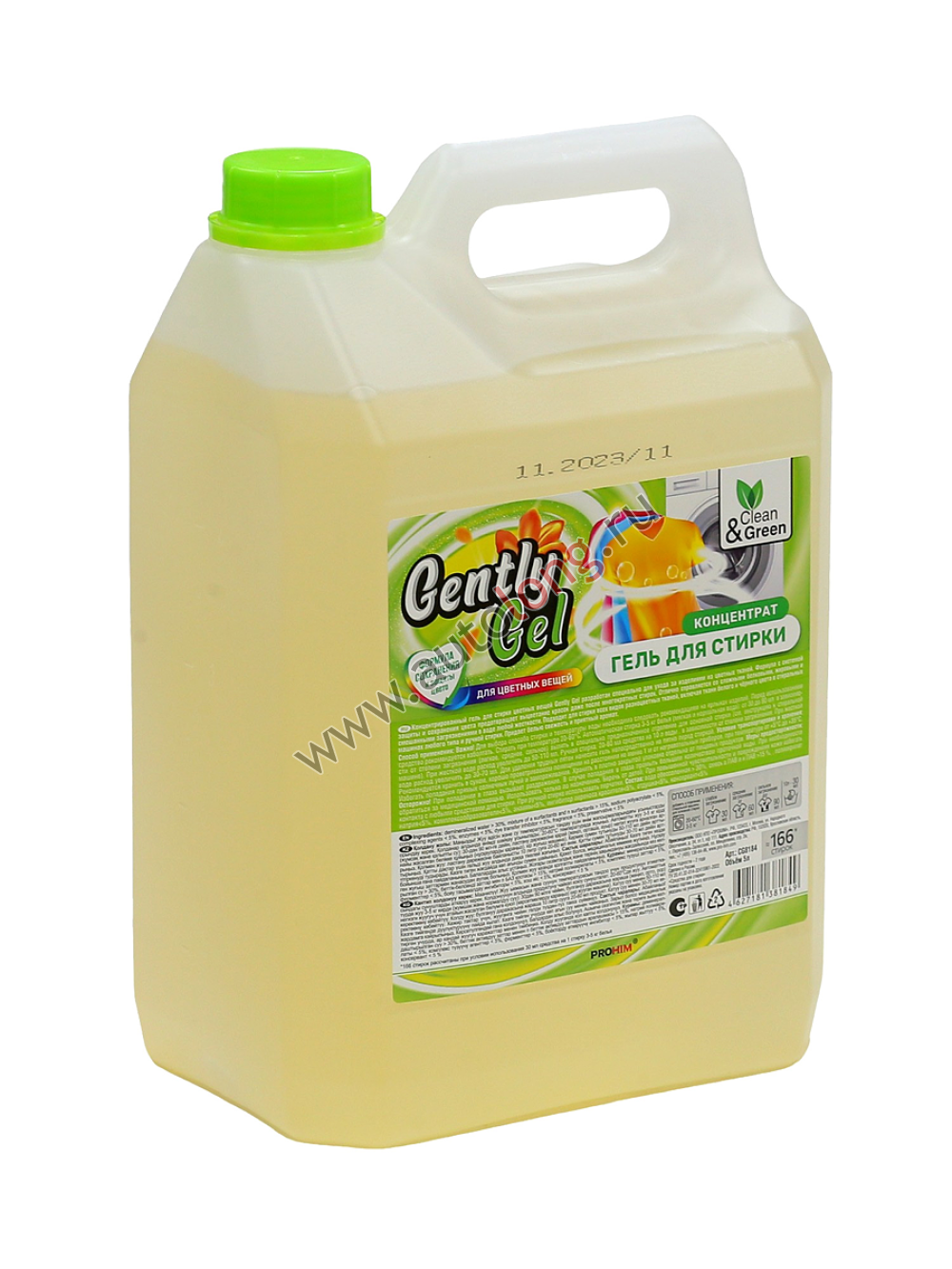 Гель концентрат для стирки "Gently Gel" для цветных тканей (ПЭНД) 1000 ...