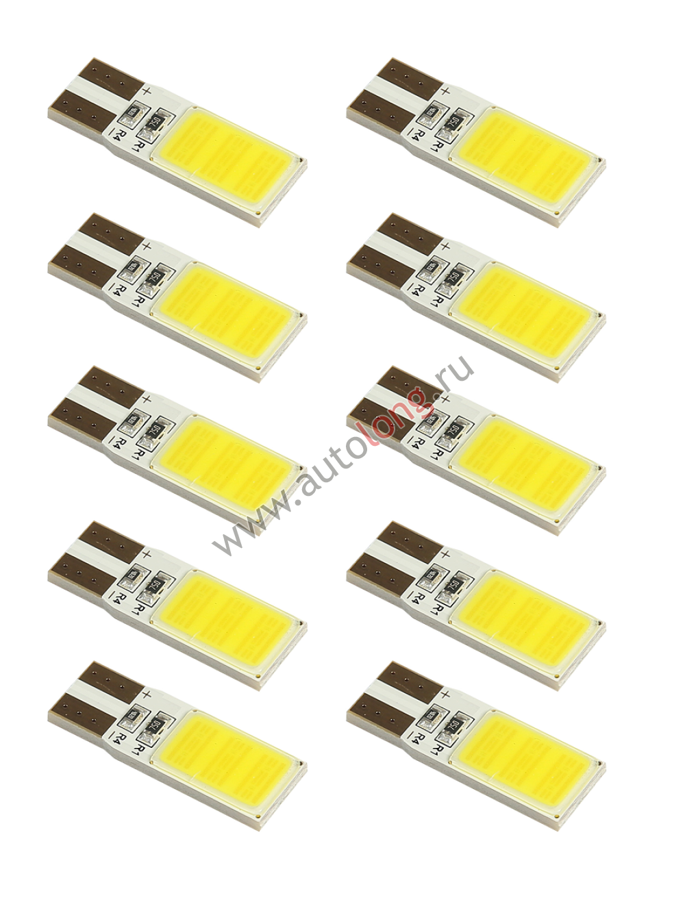 Лампа светодиодная автомобильная C027-10 T10 белый (W2.1x9.5d) COB 3W (10 шт.) Лампа светодиодная автомобильная C027-10 T10 белый (W2.1x9.5d) COB 3W (10 шт.)