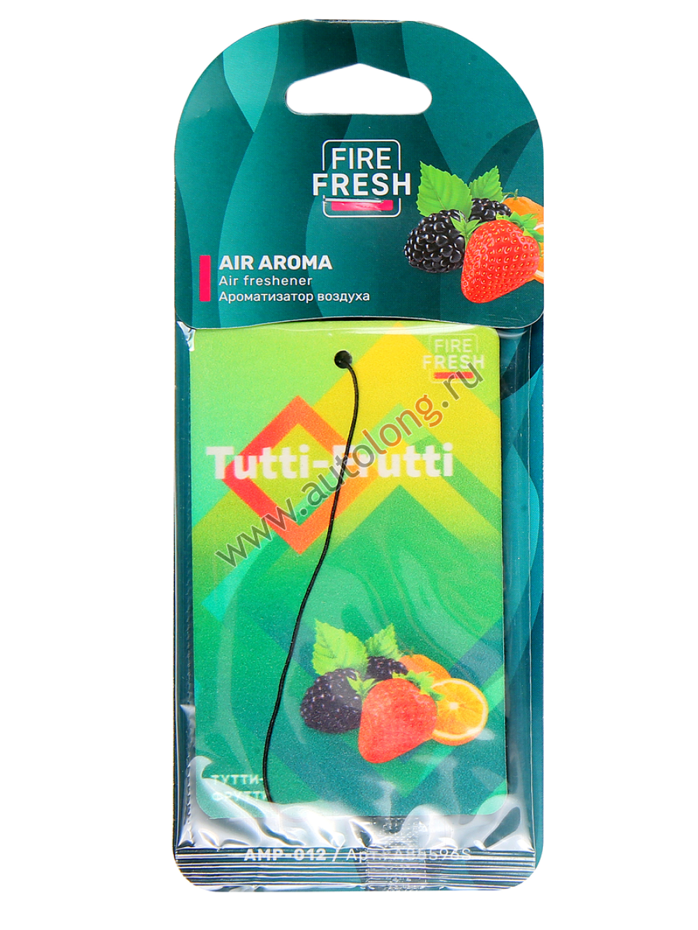 Ароматизатор автомобильный подвесной Tutti-frutti/Тутти-Фрутти AVS AIR AROMA бумажный Ароматизатор автомобильный подвесной Tutti-frutti/Тутти-Фрутти AVS AIR AROMA бумажный