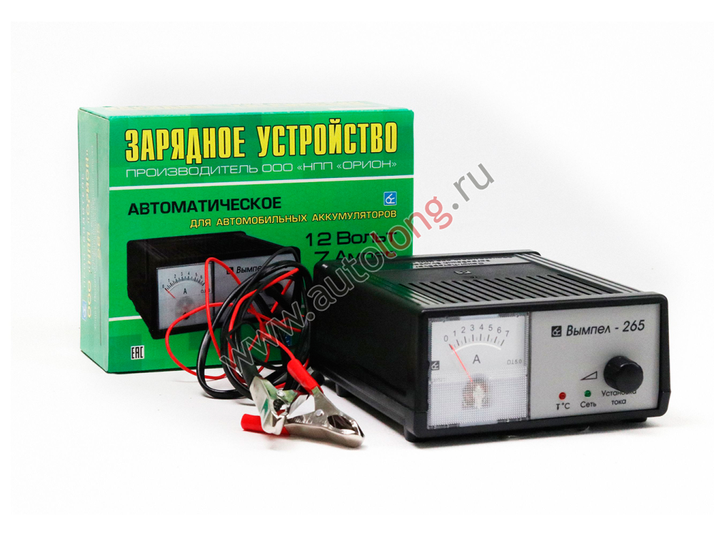 Зарядное устройство для АКБ автомобиля Вымпел-265 (автомат, 0-7А, 14.8В, стрелочный амперметр) Зарядное устройство для АКБ автомобиля Вымпел-265 (автомат, 0-7А, 14.8В, стрелочный амперметр)