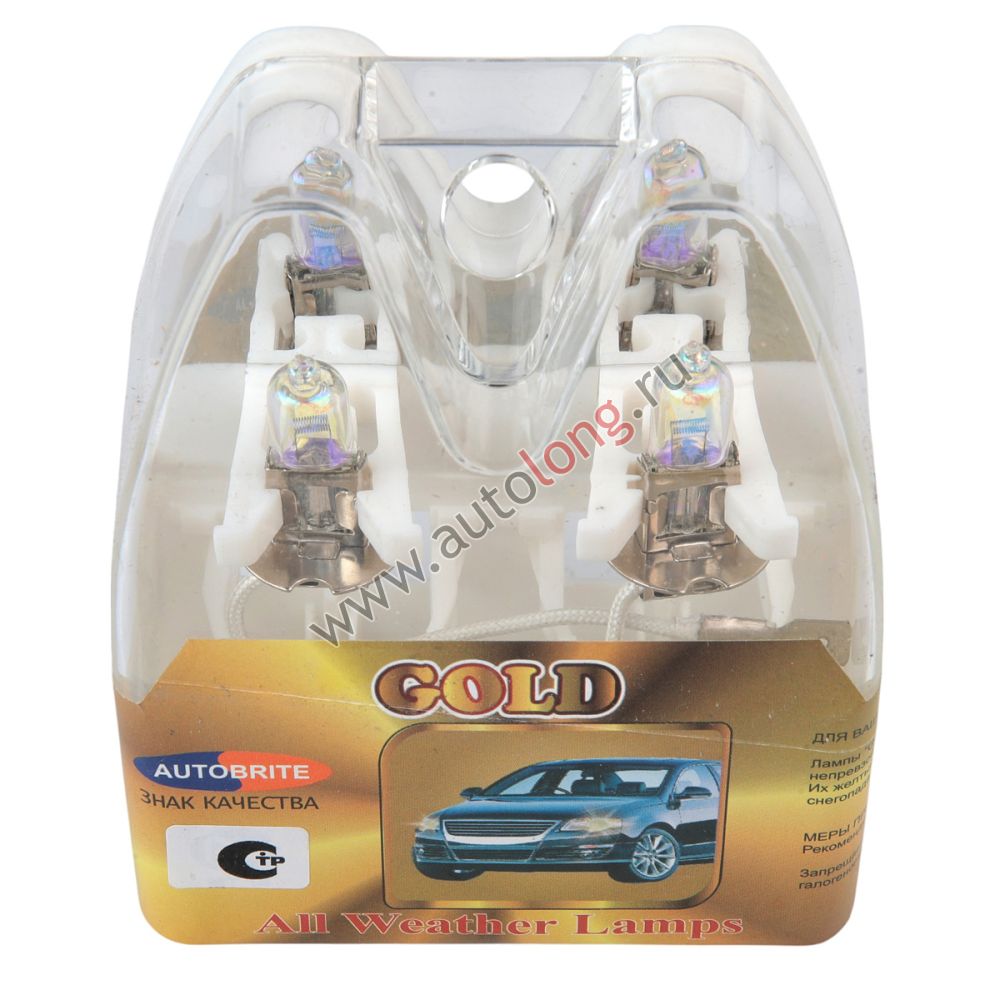 Автолампа 12В H3 100W-PK22s-GOLD Автолампа 12В H3 100W-PK22s-GOLD