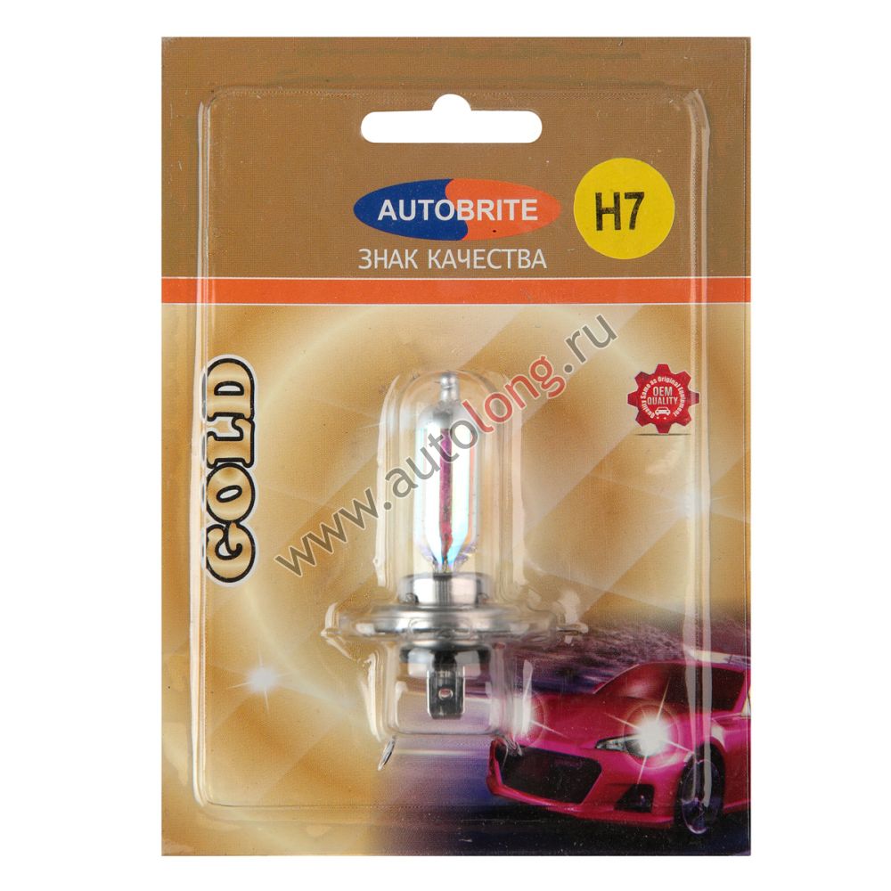 Автолампа галогеновая 12В H7 55W-PX26d GOLD (BP) Автолампа галогеновая 12В H7 55W-PX26d GOLD (BP)