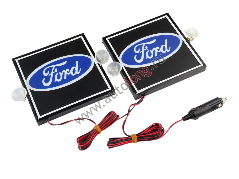 Светящаяся табличка в машину FORD 12В, 150*150 (07658) Светящаяся табличка в машину FORD 12В, 150*150 (07658)