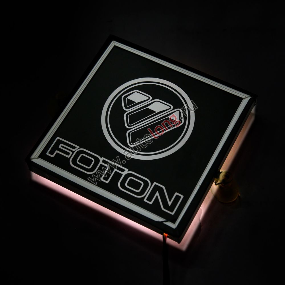 Светящаяся табличка в кбину FOTON 12В, 150х150мм Светящаяся табличка в кбину FOTON 12В, 150х150мм