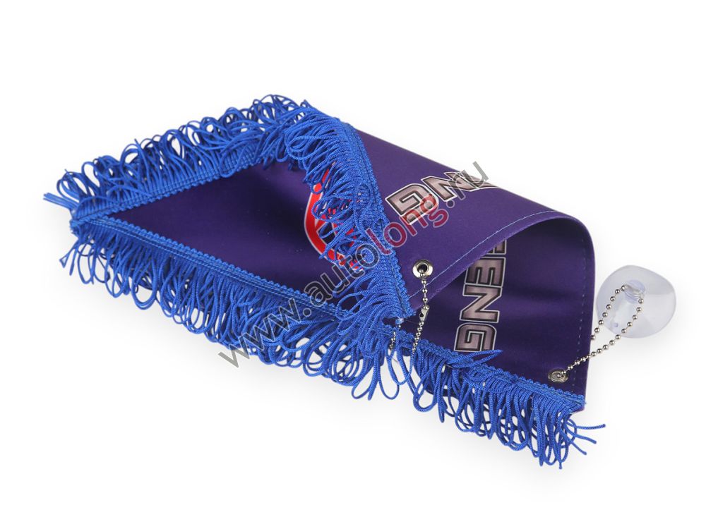 Вымпел автомобильный DONGFENG с бахромой (20х26 см) синий фон Вымпел автомобильный DONGFENG с бахромой (20х26 см) синий фон