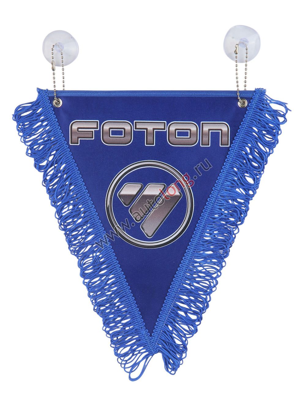 Вымпел автомобильный FOTON с бахромой (20х26 см) синий фон Вымпел автомобильный FOTON с бахромой (20х26 см) синий фон